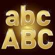 Golden Letters and Numbers Big and Small