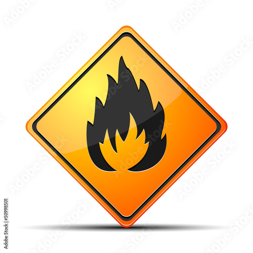 Illustration: Flammable sign Flammable sign