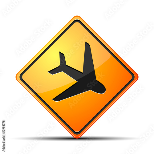 Illustration: Airport Hazard Sign Airport Hazard Sign