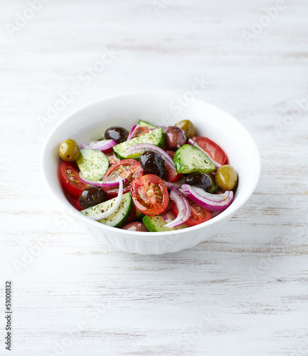 Photo: Mediterranean-style salad with marinated olives Mediterranean-style salad with marinated olives