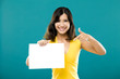 Holding a blank paper