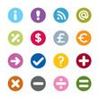 Set of modern web universal icons. 16 different colors.