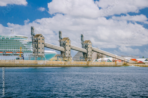 Photo: Row of Silos on a Quay Row of Silos on a Quay