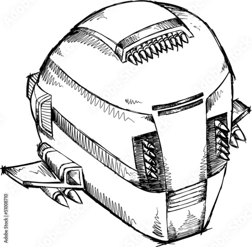 Vector: Spaceship UFO Sketch Vector Art Spaceship UFO Sketch Vector Art