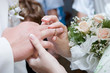 putting on a wedding ring