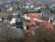 Blick von der Burg Gleiberg auf das alte Dorf bei Gießen