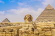 Photo: Sphinx and the Great Pyramid in the Egypt Sphinx and the Great Pyramid in the Egypt