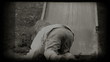 Children spending time in playground slide. Vintage 8 mm footage