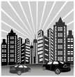 vector illustraton of the night city