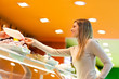 Woman shopping at the supermarket