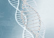 DNA helix against the colored background