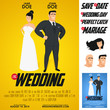 Funny glossy movie poster wedding invitation