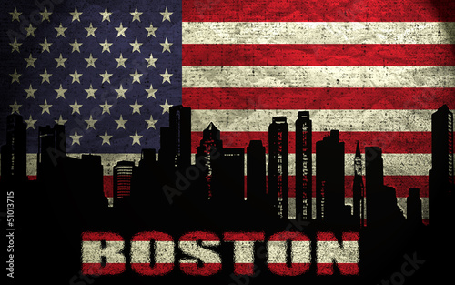 Illustration: View of Boston City View of Boston City