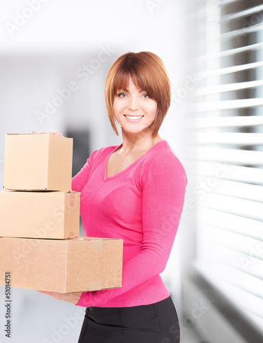 Photo: businesswoman with parcels businesswoman with parcels