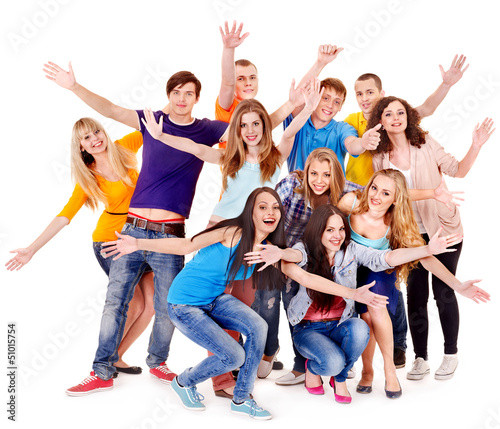 Photo: Group sport fan cheer for. Group sport fan cheer for.