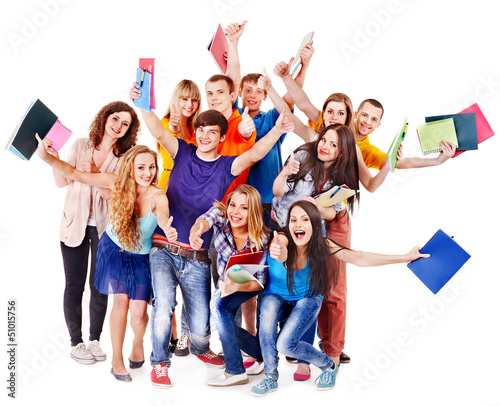 Photo: Group student with notebook. Group student with notebook.
