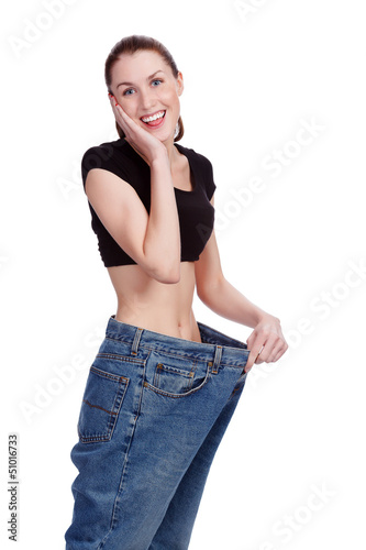 Photo: Girl in big jeans Girl in big jeans