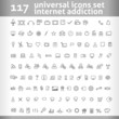117 Universal Icons Set. Vector Collection