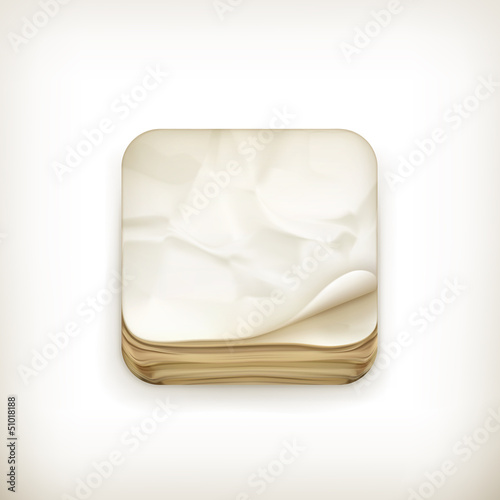 Vector: Old paper app icon Old paper app icon