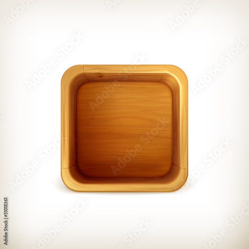 Vector: Wooden box app icon Wooden box app icon