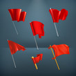 Vector: Red flags,icon set Red flags,icon set