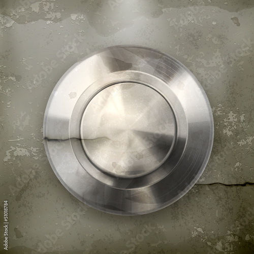 Vector: Metal button, old-style Metal button, old-style