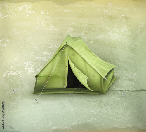 Vector: Tent, old-style Tent, old-style