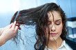 woman in hair salon