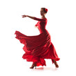 woman dancer wearing red dress