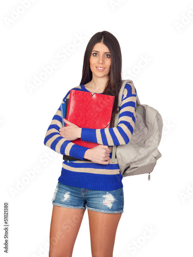 Photo: Attractive student girl Attractive student girl