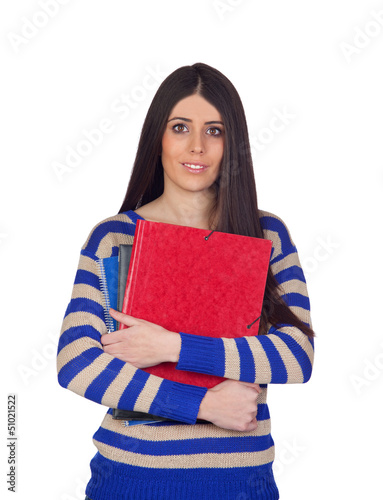 Photo: Attractive student girl Attractive student girl