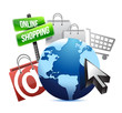 international online shopping concept