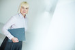 Photo: Woman with document Woman with document