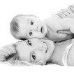 happy mother with baby