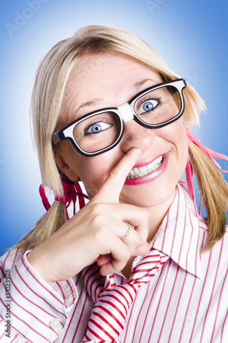 Photo: Hungry business woman having morning tea snack Hungry business woman having morning tea snack
