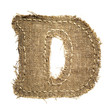 letter clipped from linen fabric