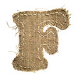 letter clipped from linen fabric