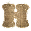 letter clipped from linen fabric