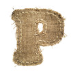 letter clipped from linen fabric