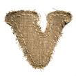 letter clipped from linen fabric