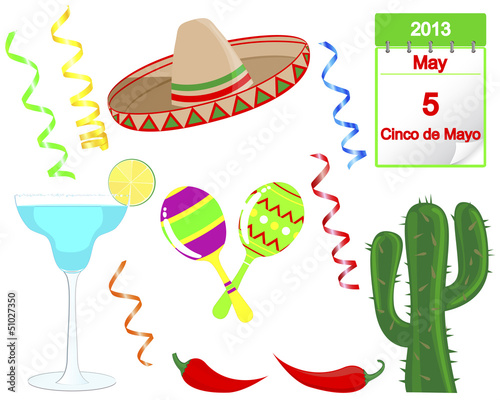 Vector: Cinco De Mayo. Set of holiday elements. Cinco De Mayo. Set of holiday elements.