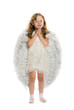 Little angel on a white background, isolated