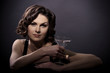 Photo: Beautiful sexy woman with a martini glass Beautiful sexy woman with a martini glass