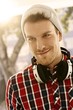 Portrait of trendy young man smiling