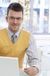 Portrait of confident businessman with glasses