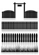 Set of Fences, Gate and Grass
