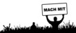 Menschen Gruppe mach mit
