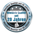Button - Bewährte Qualität seit 20 Jahren