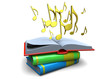 BOOK AND MUSIC - 3D