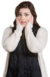 Photo: Scared Woman Covering Ears Scared Woman Covering Ears